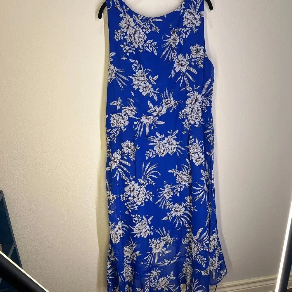 Studio 1 size 16W blue and white floral dress - Picture 3 of 4